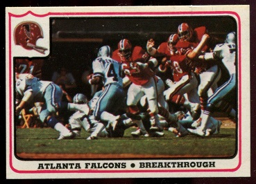 Atlanta Falcons - Breakthrough 1976 Fleer Team Action football card