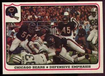 Chicago Bears - Defensive Emphasis 1976 Fleer Team Action football card