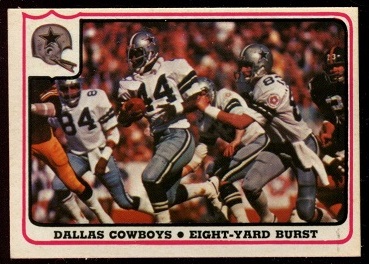 Dallas Cowboys - Eight-Yard Burst 1976 Fleer Team Action football card