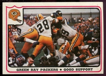 Green Bay Packers - Good Support 1976 Fleer Team Action football card