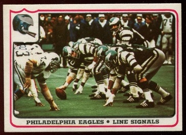 Philadelphia Eagles - Line Signals 1976 Fleer Team Action football card