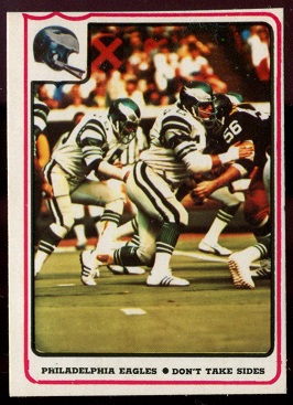 Philadelphia Eagles - Don't Take Sides 1976 Fleer Team Action football card