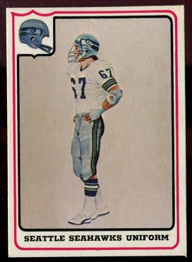 Seattle Seahawks Uniform 1976 Fleer Team Action football card