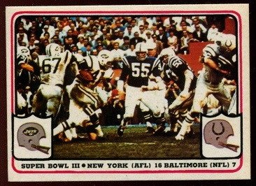 Super Bowl III 1976 Fleer Team Action football card