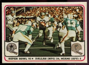 Super Bowl VI 1976 Fleer Team Action football card