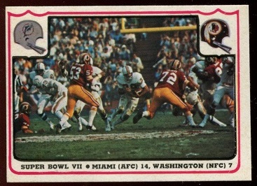 Super Bowl VII 1976 Fleer Team Action football card