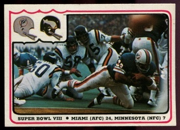 Super Bowl VIII 1976 Fleer Team Action football card