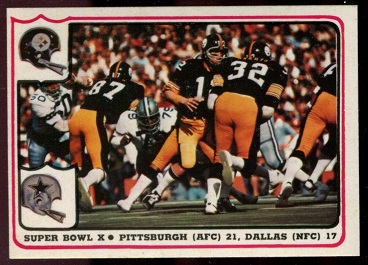 Super Bowl X 1976 Fleer Team Action football card