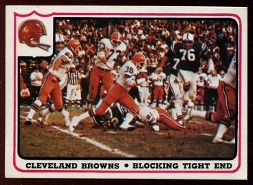 Cleveland Browns - Blocking Tight End 1976 Fleer Team Action football card