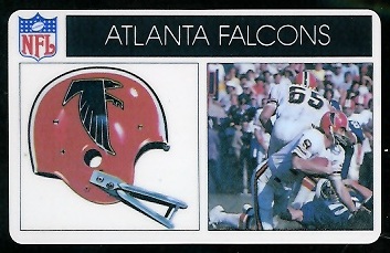 Atlanta Falcons 1976 Popsicle football card