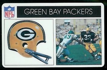 Green Bay Packers 1976 Popsicle football card