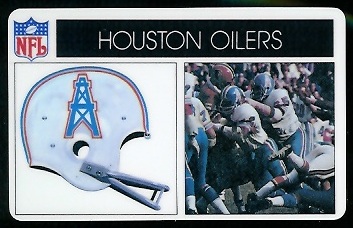 Houston Oilers 1976 Popsicle football card