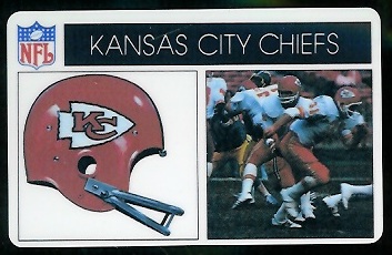 Kansas City Chiefs 1976 Popsicle football card