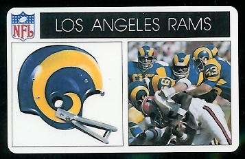 Los Angeles Rams 1976 Popsicle football card