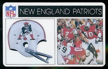 New England Patriots 1976 Popsicle football card