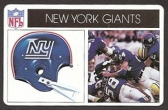 New York Giants 1976 Popsicle football card