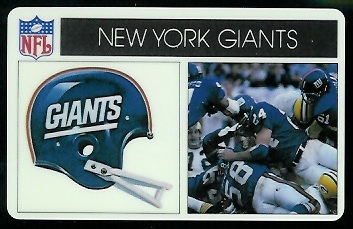 New York Giants 1976 Popsicle football card