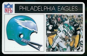 Philadelphia Eagles 1976 Popsicle football card