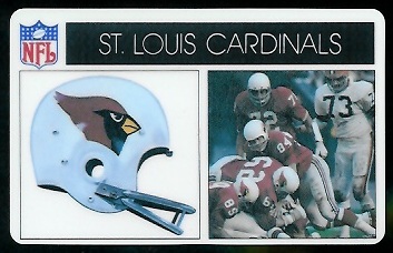 St. Louis Cardinals 1976 Popsicle football card