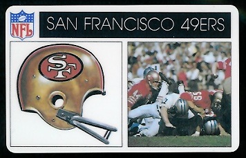 San Francisco 49ers 1976 Popsicle football card