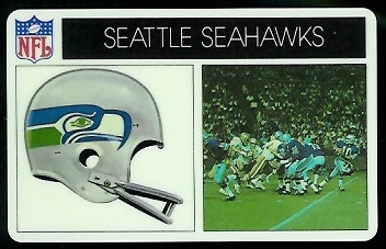 Seattle Seahawks 1976 Popsicle football card