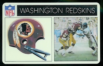 Washington Redskins 1976 Popsicle football card