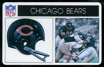 Chicago Bears 1976 Popsicle football card