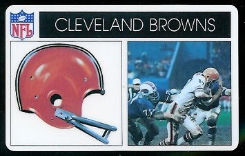 Cleveland Browns 1976 Popsicle football card