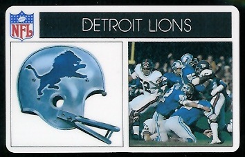 Detroit Lions 1976 Popsicle football card