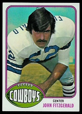 John Fitzgerald 1976 Topps football card