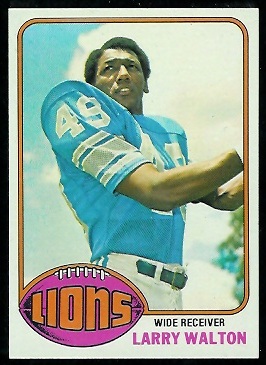 Larry Walton 1976 Topps football card