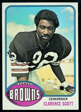 Clarence Scott 1976 Topps football card