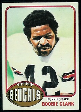 Boobie Clark 1976 Topps football card Boobie Clark 1976 Topps football card