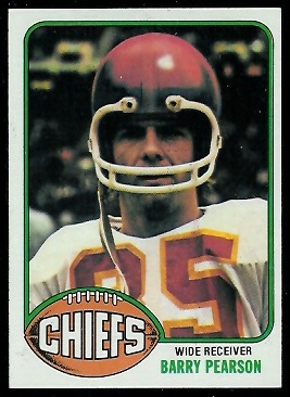 Barry Pearson 1976 Topps football card