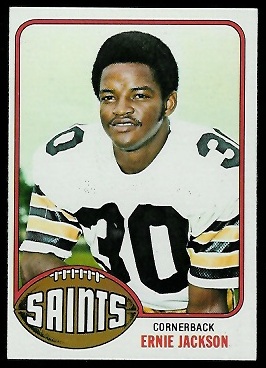 Ernie Jackson 1976 Topps football card