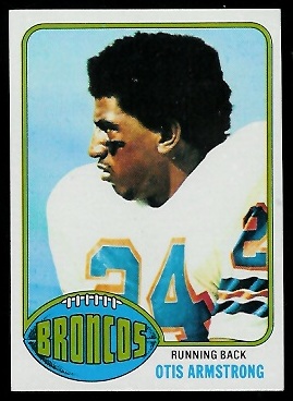 Otis Armstrong 1976 Topps football card Otis Armstrong 1976 Topps football card