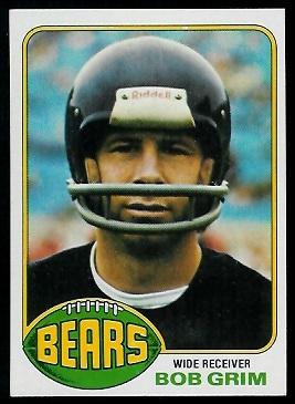 Bob Grim 1976 Topps football card