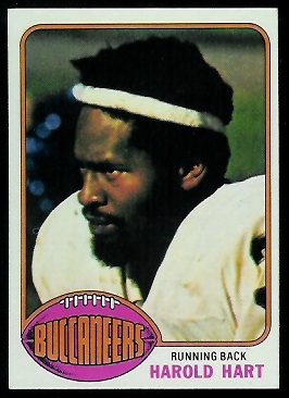 Harold Hart 1976 Topps football card