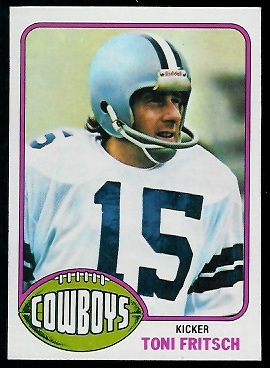 Toni Fritsch 1976 Topps football card