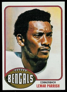 Lemar Parrish 1976 Topps football card