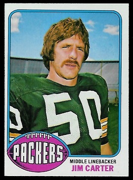 Jim Carter 1976 Topps football card