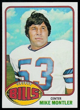 Mike Montler 1976 Topps football card