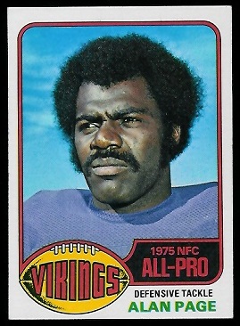 Alan Page 1976 Topps football card Alan Page 1976 Topps football card