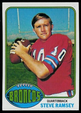 Steve Ramsey 1976 Topps football card