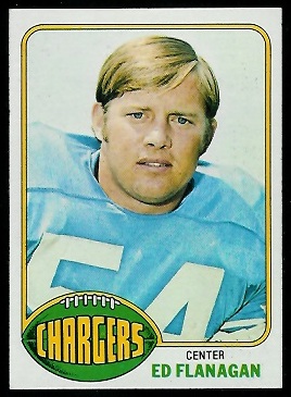 Ed Flanagan 1976 Topps football card Ed Flanagan 1976 Topps football card