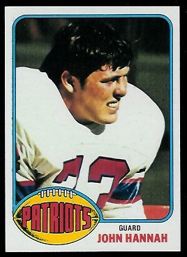 John Hannah 1976 Topps football card