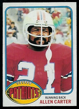 Allen Carter 1976 Topps football card