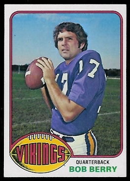 Bob Berry 1976 Topps football card