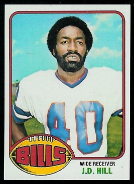 J.D. Hill 1976 Topps football card J.D. Hill 1976 Topps football card