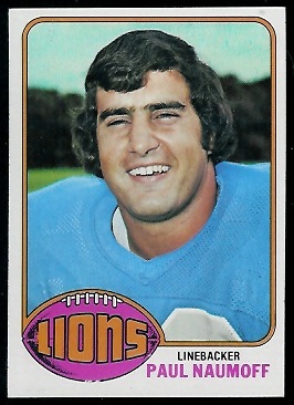 Paul Naumoff 1976 Topps football card